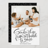 黒から愛を送る私たちのバブルからあなたの写真 シーズンカード (正面/裏面)