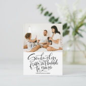 黒から愛を送る私たちのバブルからあなたの写真 シーズンポストカード (スタンド正面)