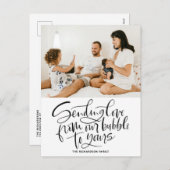 黒から愛を送る私たちのバブルからあなたの写真 シーズンポストカード (正面/裏面)