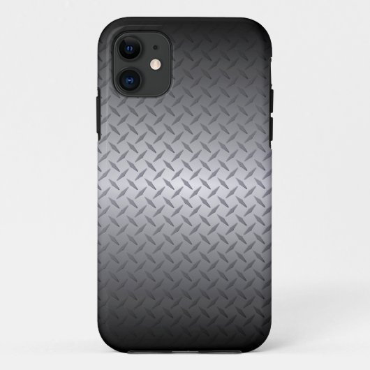 黒から明るいスチールのフェードダイヤモンド板の背景 Case-Mate iPhoneケース (裏面)