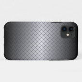 黒から明るいスチールのフェードダイヤモンド板の背景 Case-Mate iPhoneケース (裏面(横))