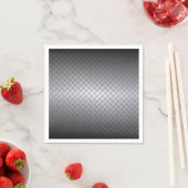 黒から明るい鋼のフェードダイヤモンド板パターン スタンダードカクテルナプキン (インサイチュ)