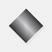 黒から明るい鋼のフェードダイヤモンド板パターン スタンダードカクテルナプキン (角)
