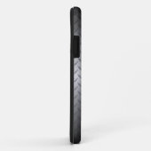 黒から明るい鋼へのフェードダイヤモンドプレートの背景 Case-Mate iPhoneケース (裏面/右)