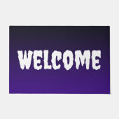 黒から濃い紫へようこ不気味そ ドアマット (正面)