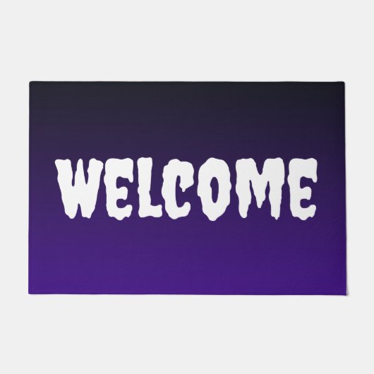 黒から濃い紫へようこ不気味そ ドアマット (正面)