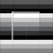 黒から白へのグラデーションストライプ ファブリック (タイル)