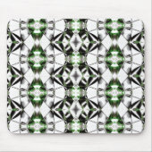 黒から白、緑、繰り返し仮想線 マウスパッド (正面)