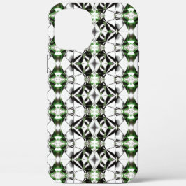 黒から白、緑、繰り返し仮想線 iPhone 12 PRO MAX ケース
