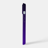 黒から紫のグラデーション iPhone 15ケース (左側面)