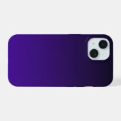 黒から紫のグラデーション iPhone 15ケース (裏面横)
