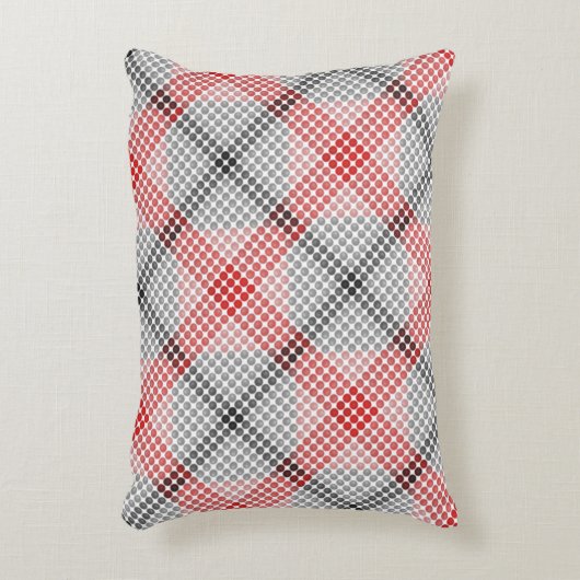 黒から赤のボールまたは穴、正方形を形成風変わりする アクセントクッション (正面(垂直))