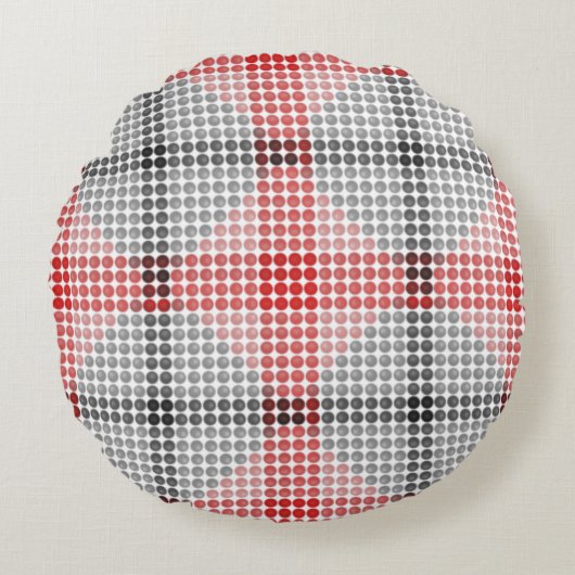 黒から赤のボールまたは穴、正方形を形成風変わりする ラウンドクッション (正面)