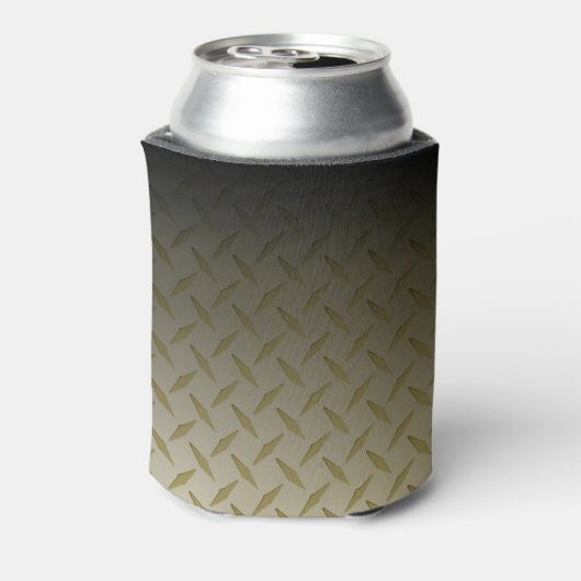 黒から金ゴールドへのダイヤモンドプレートパターン 缶クーラー (缶裏面)