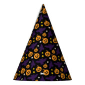 黒かわいいカボチャ&こうもりハロウィン誕生日 パーティーハット (左)