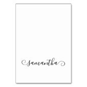 黒かわいいカールの署名名座席表 テーブルナンバー (正面)