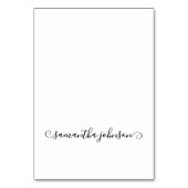 黒かわいいカール署名フルネーム座席表 テーブルナンバー (正面)