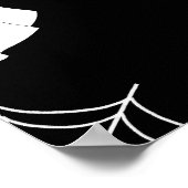 黒かわいい幽霊不気味誕生日ウェルカムサイン ポスター (角)