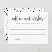 黒かわいい書結婚道のアドバイスと願い (正面/裏面)