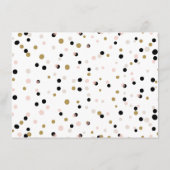 黒かわいい書結婚道の願い アドバイスカード (裏面)