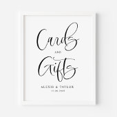 黒かわいい書道のカードとギフト結婚ズ ポスター