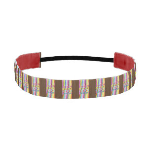 黒かわいらしい虹 アスレチックヘッドバンド