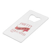 黒かわいらしく教育された クレジットカード栓抜き (正面アングル)