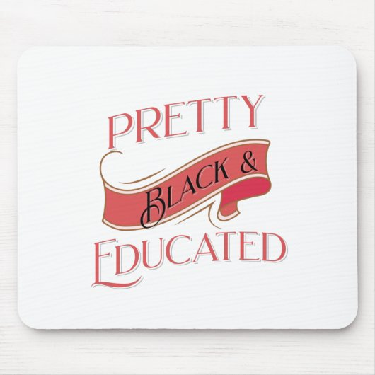 黒かわいらしく教育された マウスパッド (正面)