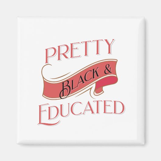 黒かわいらしく教育された マグネット (正面)