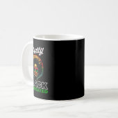 黒かわいらしく教育のあるステッカー コーヒーマグカップ (正面左)