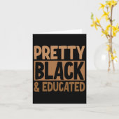 黒かわいらしく教育を受けた カード (黄色い花)