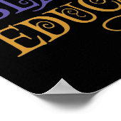 黒かわいらしく教育を受けた ポスター (角)