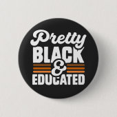 黒かわいらしと教育を受け誇りを持ったた黒史 缶バッジ (正面)