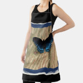 黒かわいらしと青の蝶エプロン エプロン (インサイチュ)