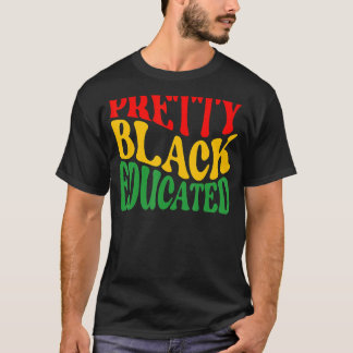 黒かわいらし学歴ブラックヒストリ月ブラックウォー Tシャツ