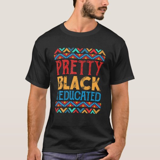 黒かわいらし教育アフリカプライド歴史月間 Tシャツ (正面)