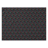 黒かわいらし柄の宝石トーン蝶 テーブルクロス (正面(横))