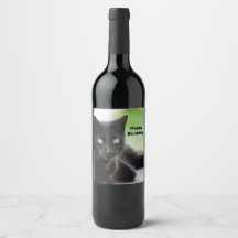 黒かわいらし猫フォト誕生日