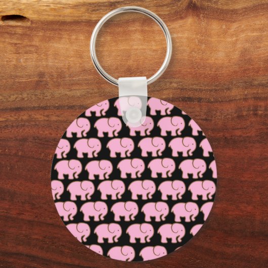 黒かわいらし色かわいいゾウ|過去記事 キーホルダー (正面)