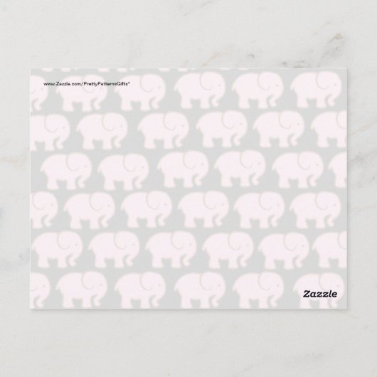 黒かわいらし色かわいいゾウ|過去記事 ポストカード (裏面)