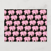 黒かわいらし色かわいいゾウ|過去記事 ポストカード (正面)