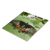 黒かわいらし赤と金ゴールドバタフライタイル タイル (側面)