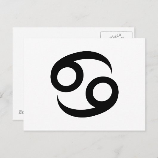 黒がん〔占星術の〕十二宮図記号 ポストカード (正面/裏面)