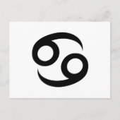 黒がん〔占星術の〕十二宮図記号 ポストカード (正面)