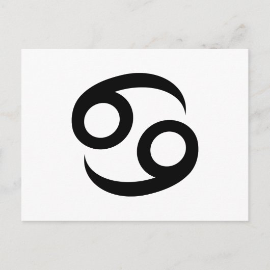 黒がん〔占星術の〕十二宮図記号 ポストカード (正面)