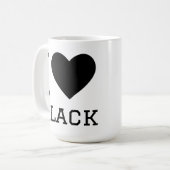 黒が好き コーヒーマグカップ (正面左)