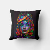 黒が赤に上陸したとき – Ken Gage Art クッション (裏面)