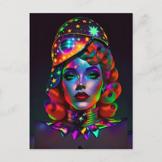 黒が赤に上陸したとき – Ken Gage Art ポストカード (正面)