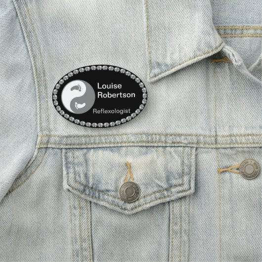 黒きらきら光る名タグ 名札 (インサイチュ)