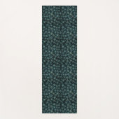 黒きらめく夜の空に白い雪片 ヨガマット (正面)